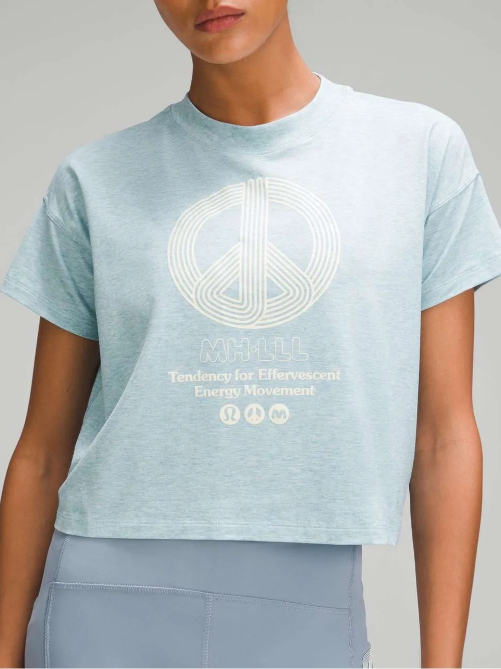 87. Lululemon x Madhappy Cates T-Shirt HEATHERED CIRRUS BLUE cropped tee